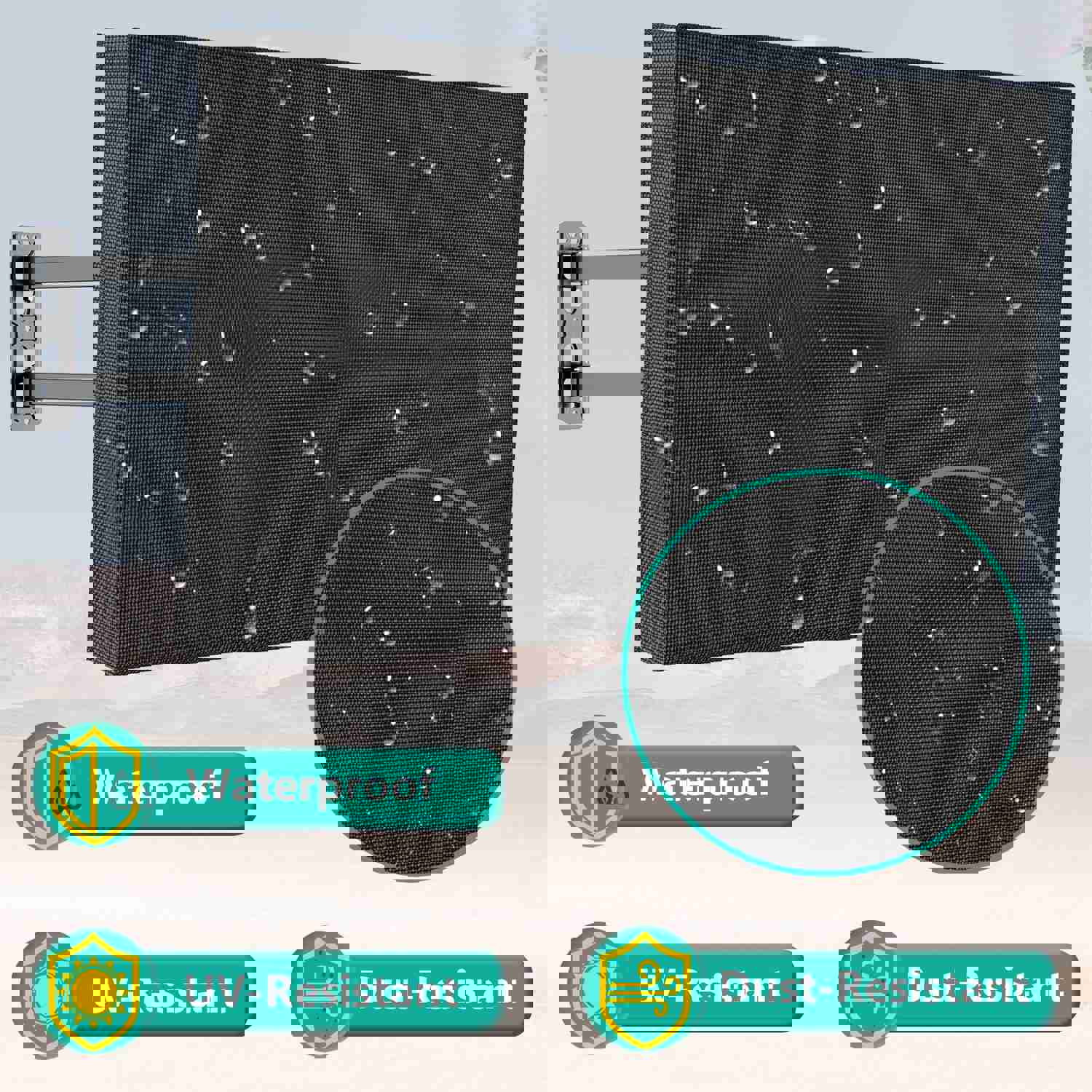 WALI Outdoor TV Cover for 40 to 43 inch Flat Screen TVs, Black, TC4043