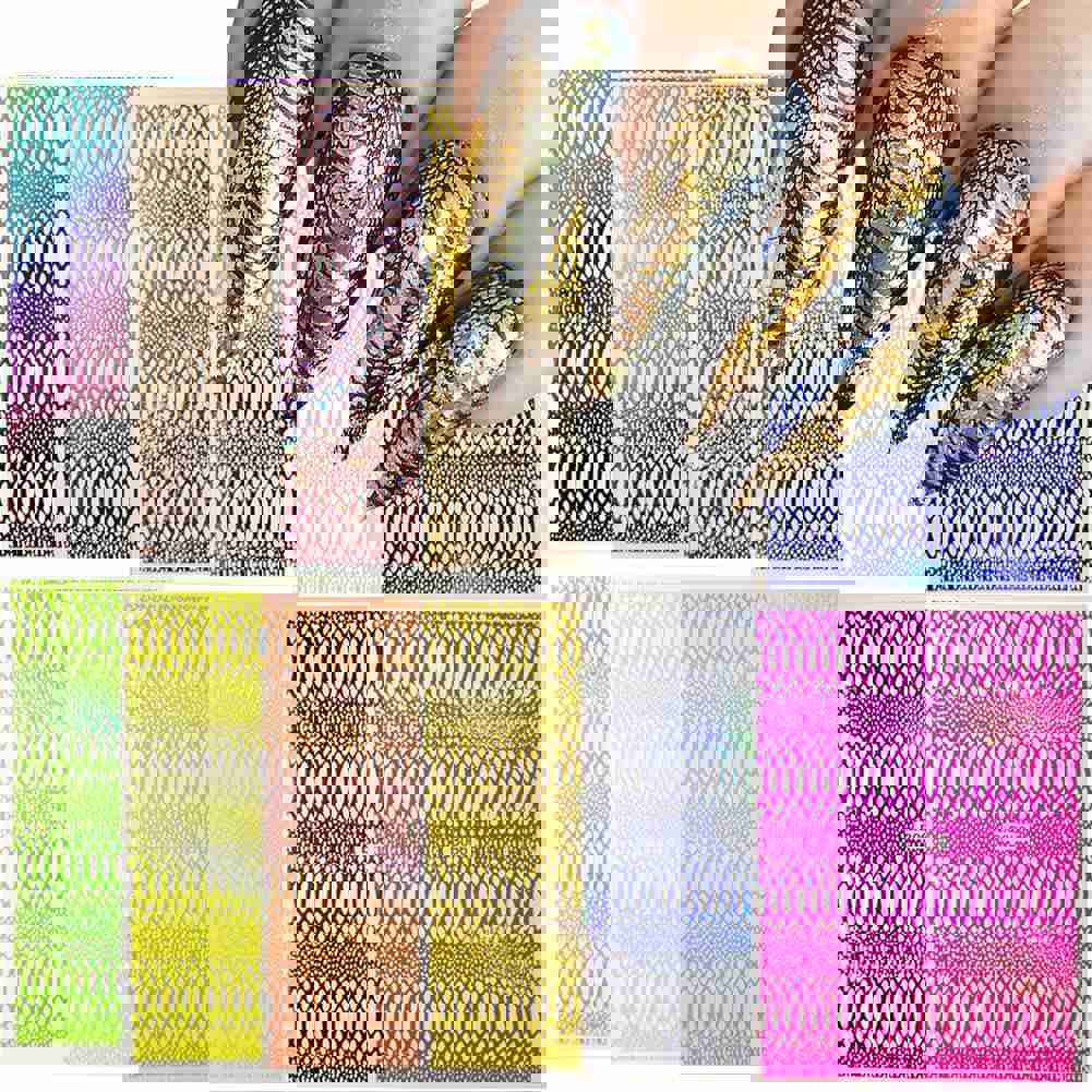 3D Self-Adhesive Star Nail Art Stickers - 8 Sheets Colorful Glitter Decals for DIY Manicure