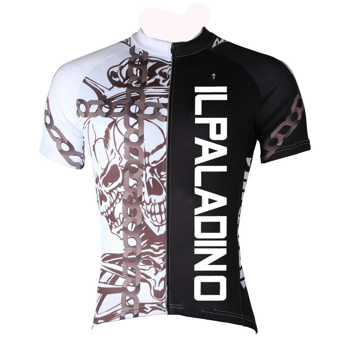 ILPALADINO Chain Skull Mens Summer Cycling Short-sleeve Suit Bike Shirt Sportswear Quick-dry Shirt