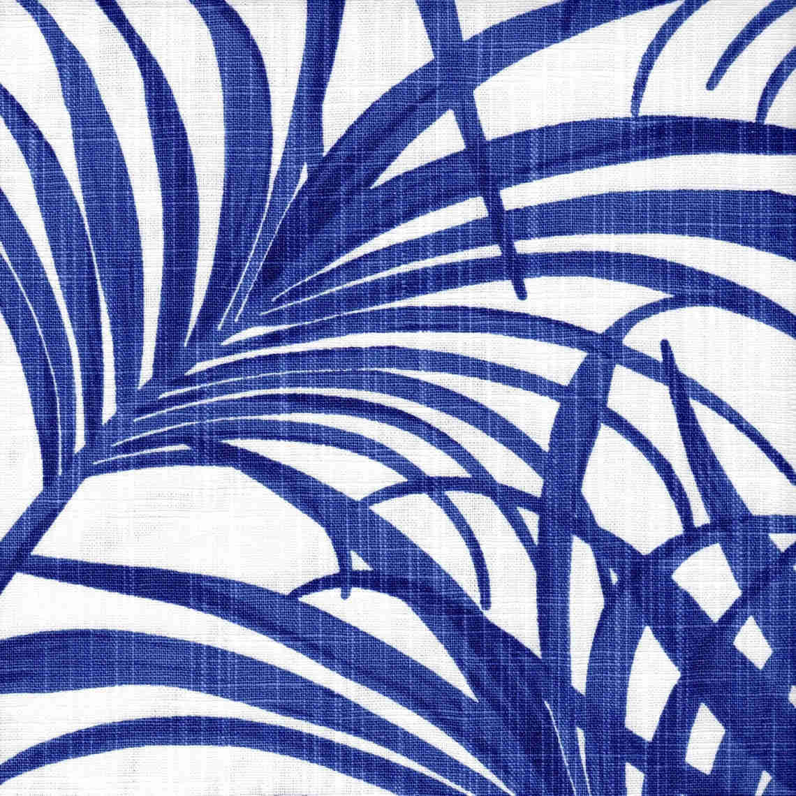 Empress Swag Valance in Karoo Commodore Blue Watercolor Tropical Foliage