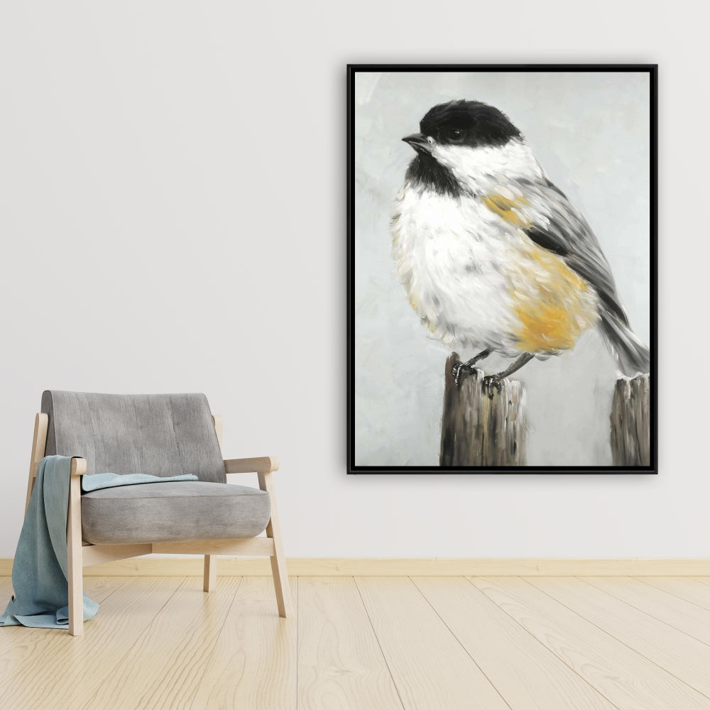 Coal Tit Bird Fine Art Gallery Wrapped Canvas 24x36