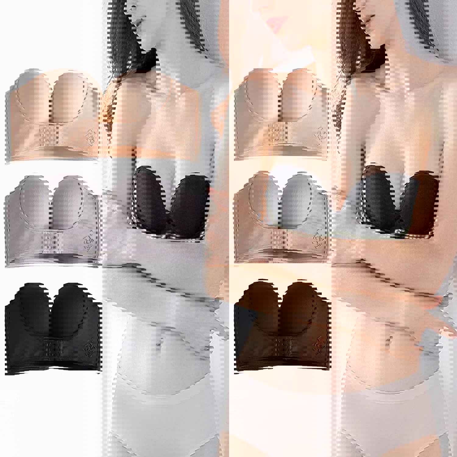 BETTYBRA® Invisible Strapless Super Push Up Bra (BUY ONE GET TWO FREE) - GRAY