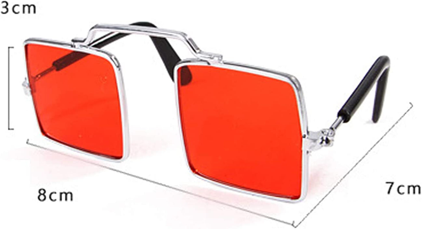 BARMI Pet Sunglasses - Fashion Square Glasses for Small Cats and Dogs