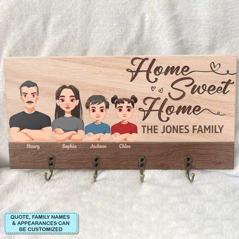 Personalized Custom Key Holder - Perfect Gift for Family Members