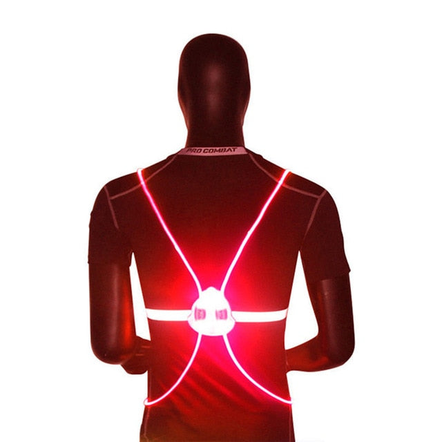 360 Reflective LED Flash Driving Vest - High Visibility Safety Vest for Night Running, Cycling, and Outdoor Activities