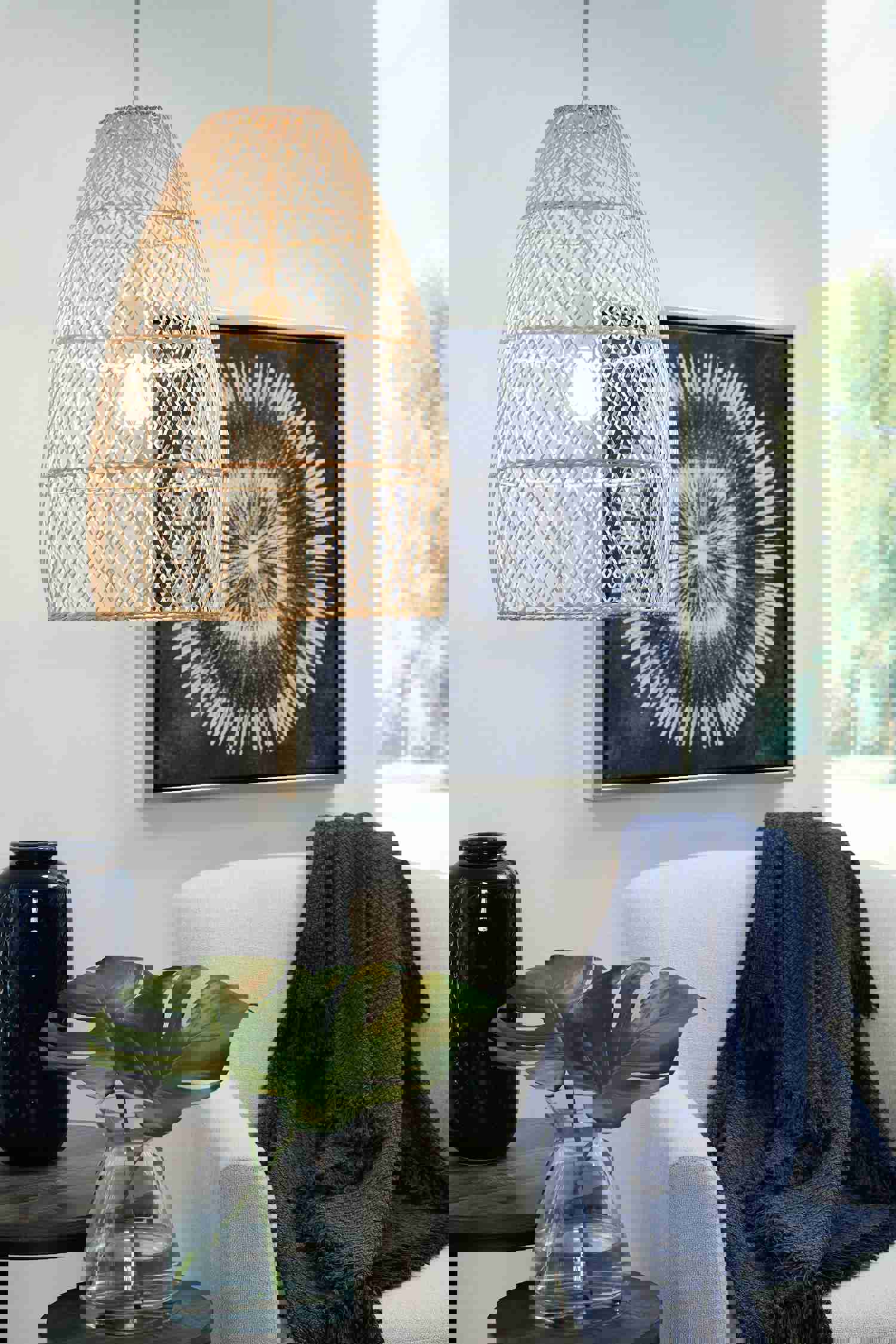 Calett Pendant Light - Bohemian Rattan Ceiling Fixture