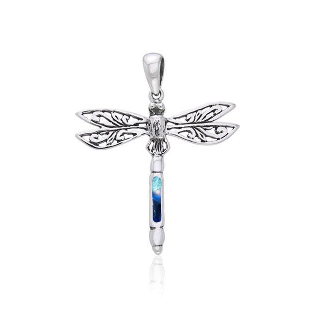 Dragonfly Sterling Silver Pendant TPD735 - Elegant Jewelry Piece