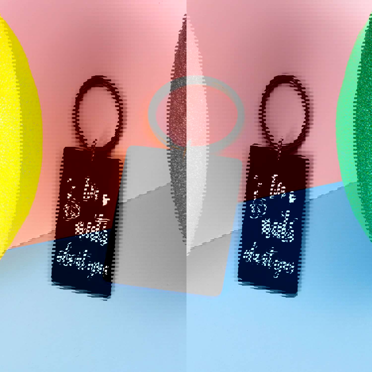 Nut About You Keychain - Funny Valentine's Day Gift for Couples