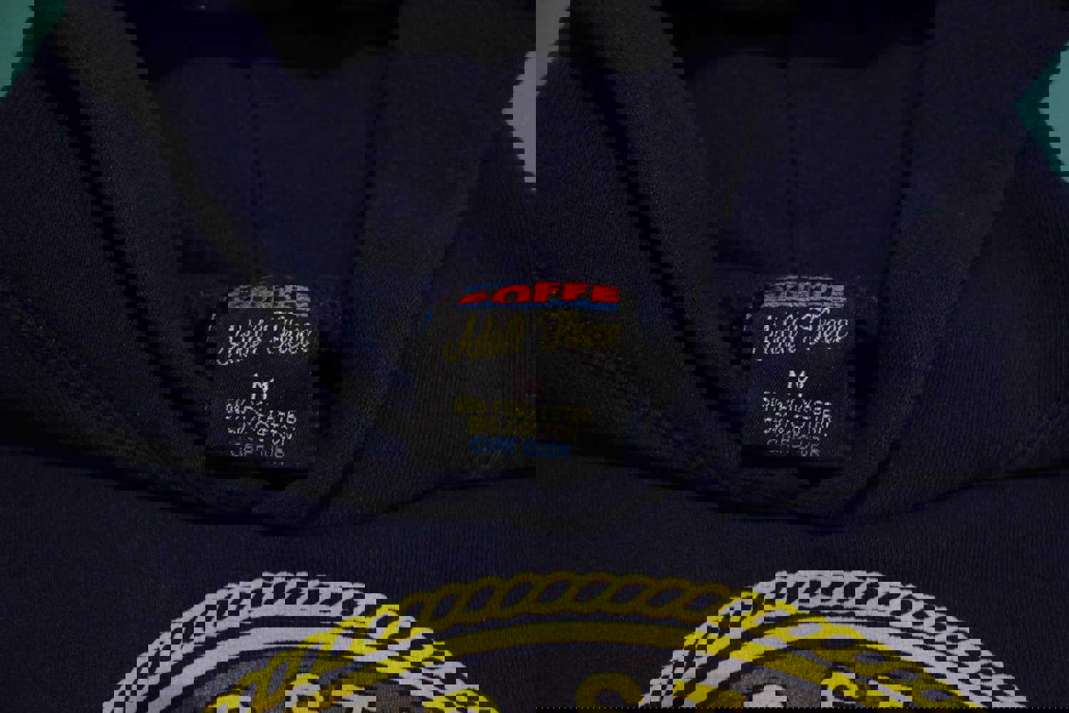 SOFFE 50/50 Hoodie Sweatshirt Blue US Navy USN Reflective Hooded Vintage 80s