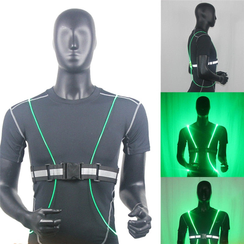 360 Reflective LED Flash Driving Vest - High Visibility Safety Vest for Night Running, Cycling, and Outdoor Activities