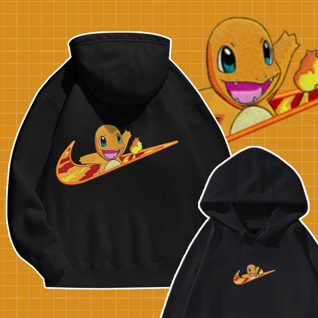 Charmander Simple Swoosh Custom 2-Side Printed Hoodie