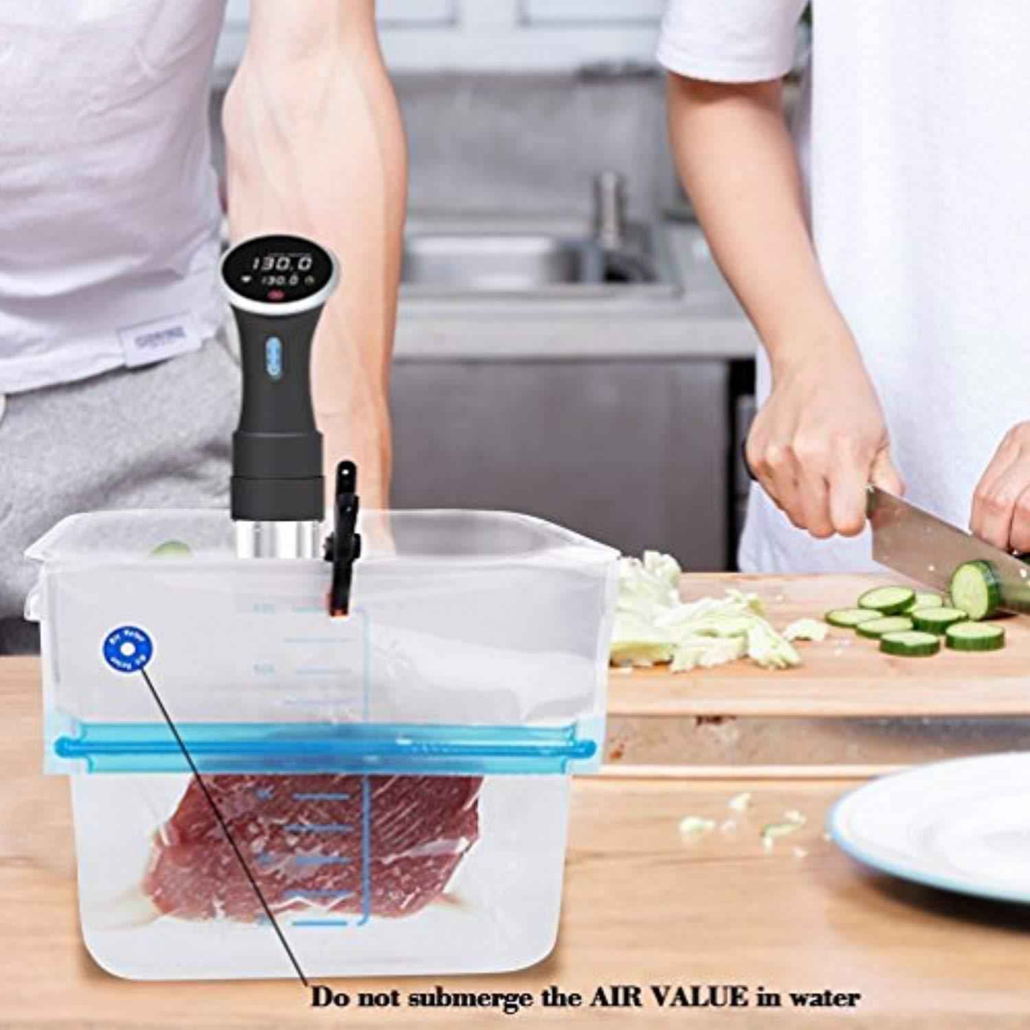 Sous Vide Bags Kit for Anova Cookers - 20 Reusable BPA Free Food Vacuum Sealed Bags with Accessories