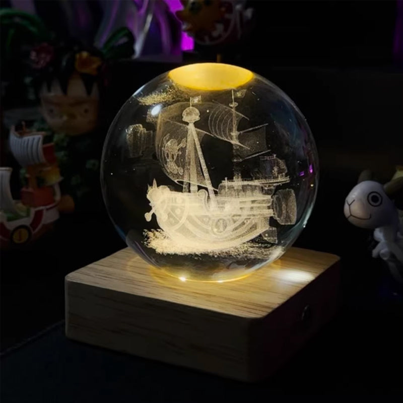 Crystal Ball Night Light - Rechargeable Touch Control DIY Lighting
