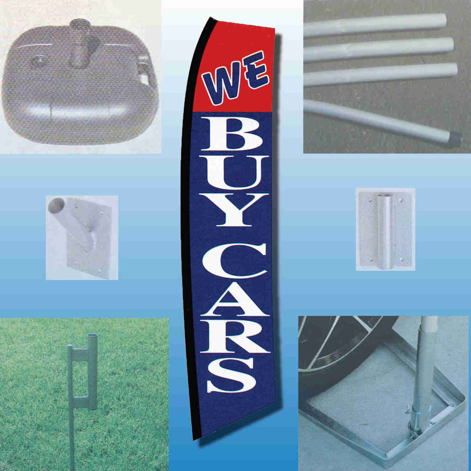 Swooper WE BUY CARS Flag Kit