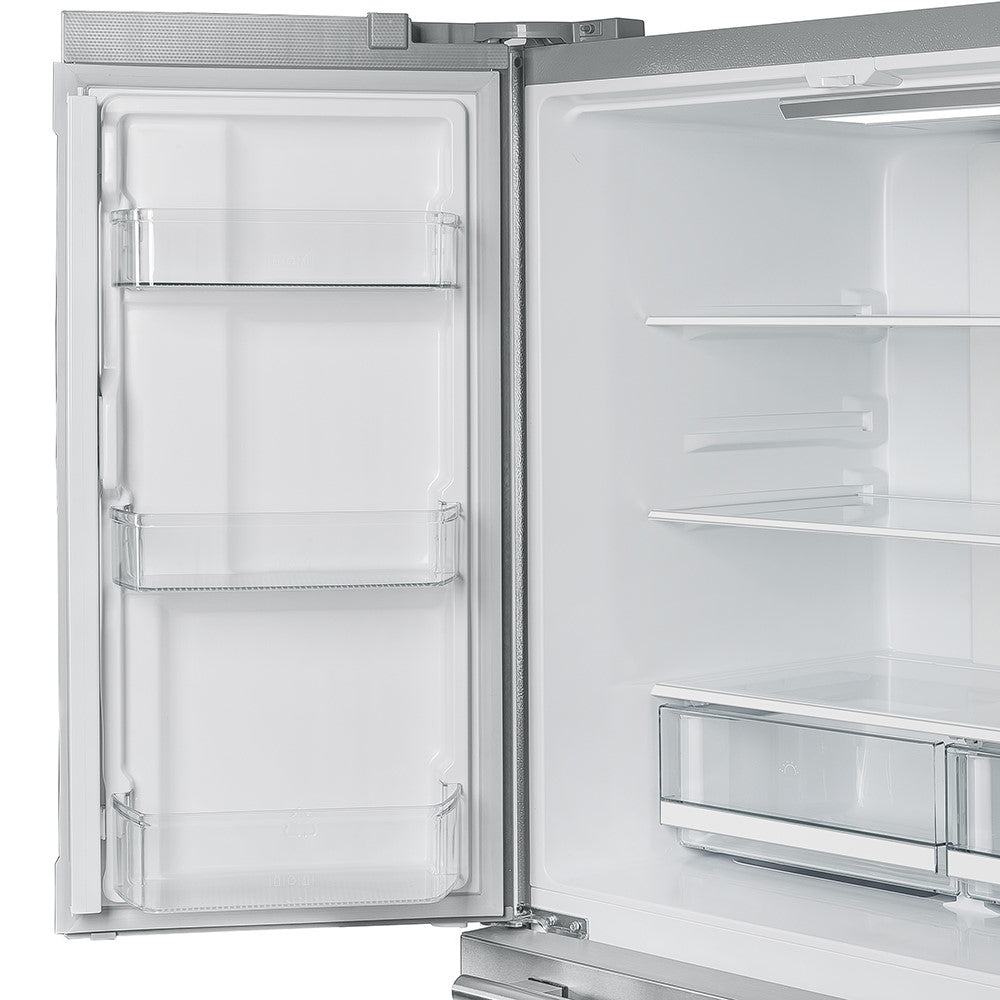 Forno FFRBI1820-36SB 36″ Moena French Door Refrigerator with Ice Maker, 19.2 cu.ft.