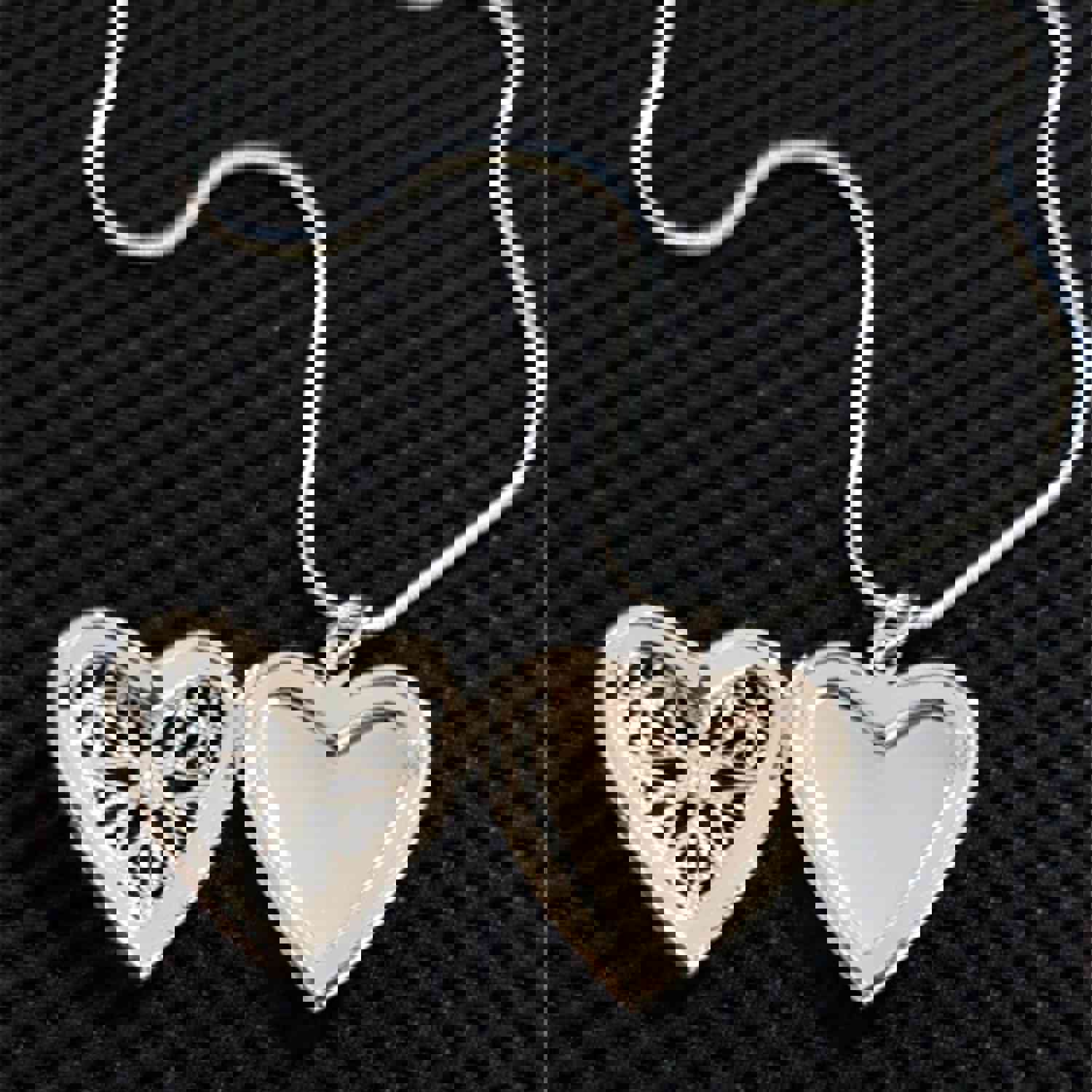 DOTEFFIL 925 Sterling Silver Heart Photo Frame Pendant Necklace for Women