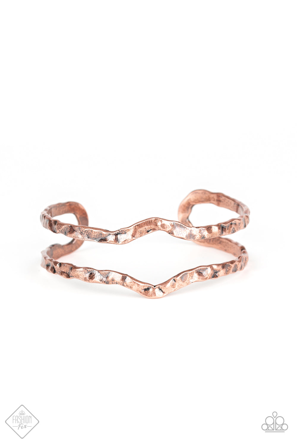Paparazzi Rustic Ruler - Copper Cuff Bracelet - Fashion Fix / Trend Blend Exclusive
