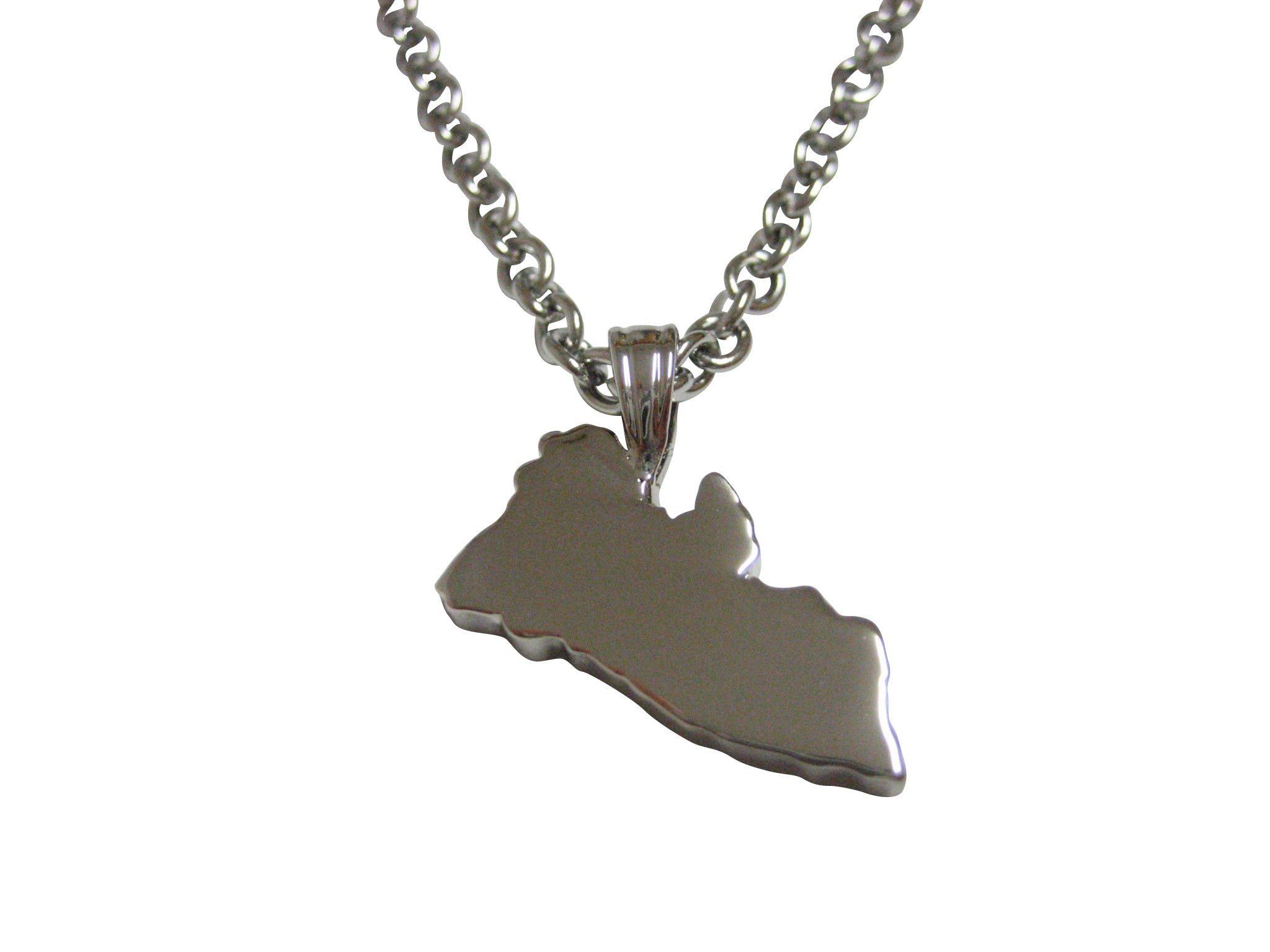 Liberia Map Shape Pendant Necklace by Kiola Designs