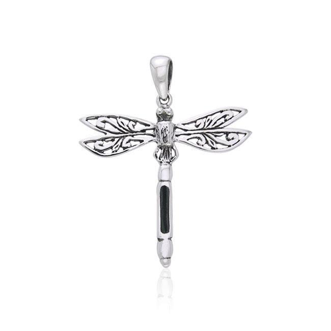 Dragonfly Sterling Silver Pendant TPD735 - Elegant Jewelry Piece
