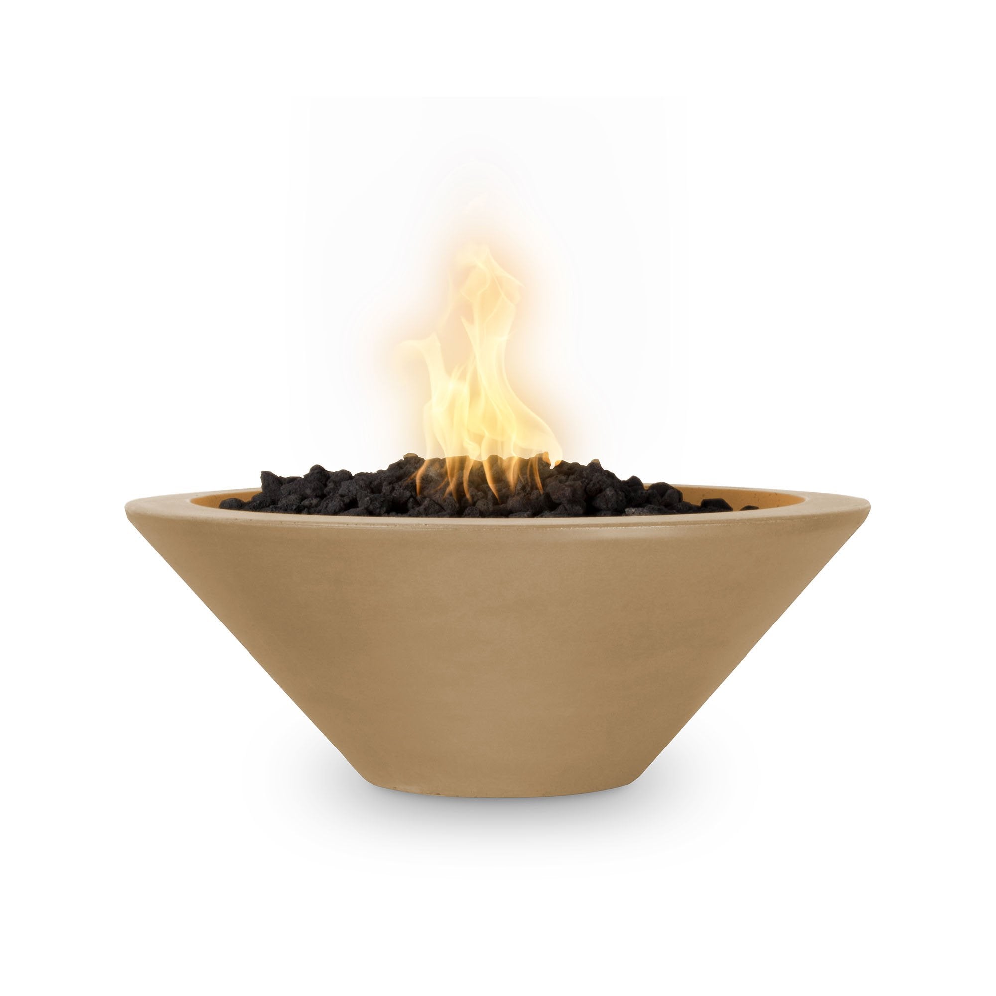The Outdoor Plus Cazo Round Fire Bowl in GFRC Concrete with Free Cover