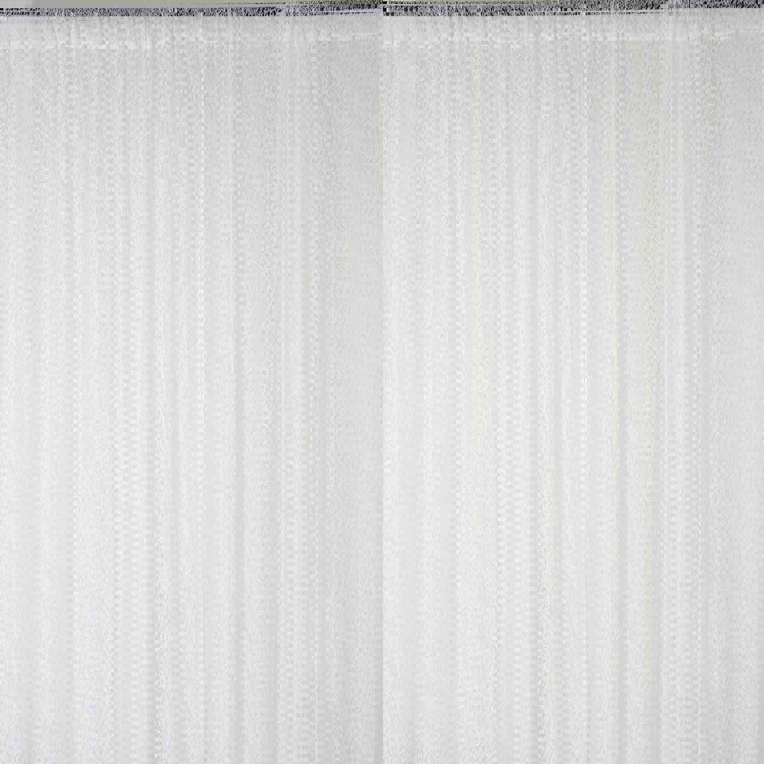 2 Pack Fire Retardant Floral Lace Sheer Curtains With Rod Pockets 5ftx10ft