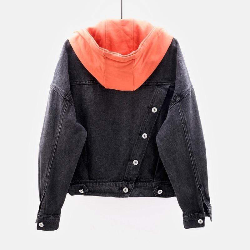 Fashion Hooded Denim Jacket - Fleece-Lined Winter Coat