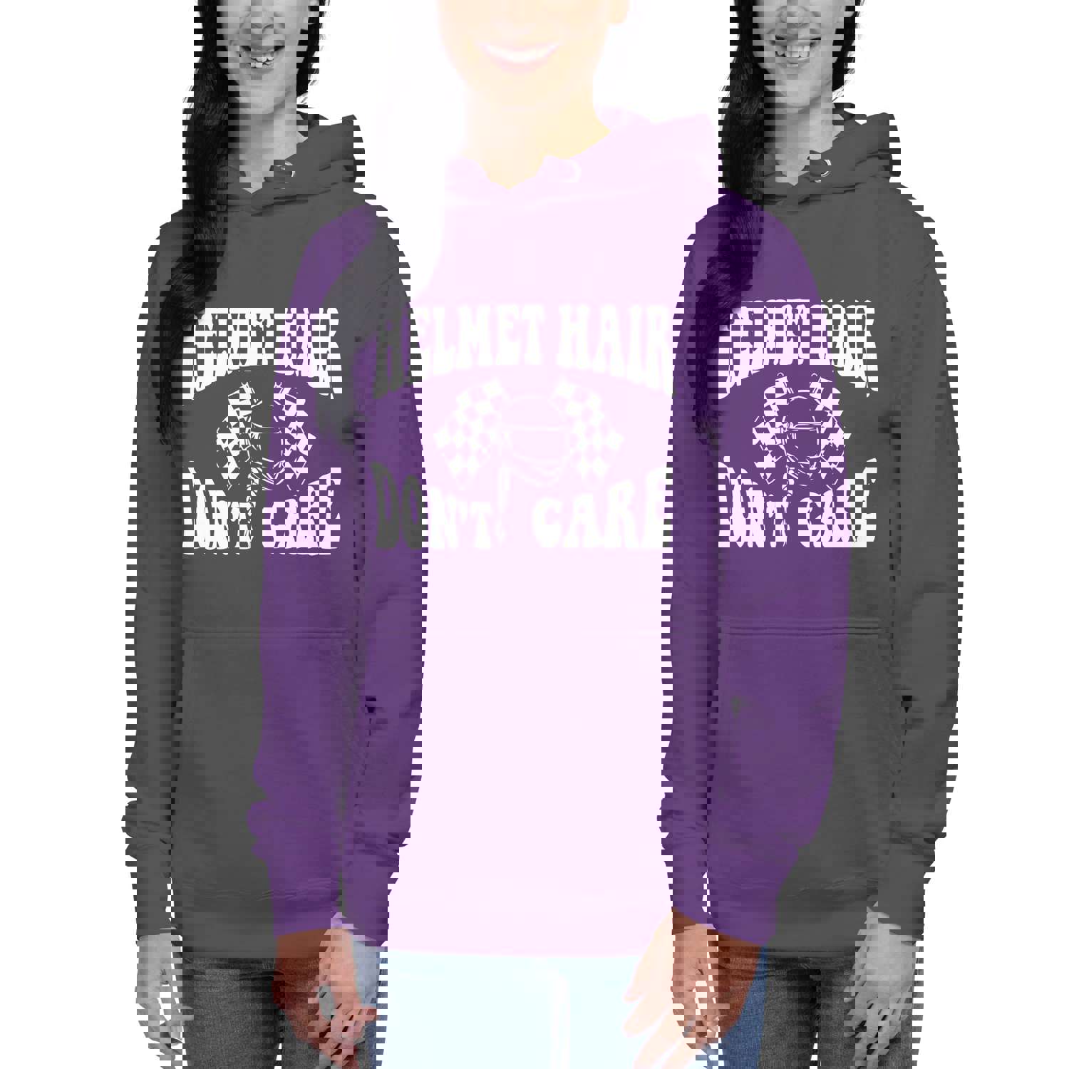 Helmet Hair, Don't Care! Race Car Driver Inspired Hoodie