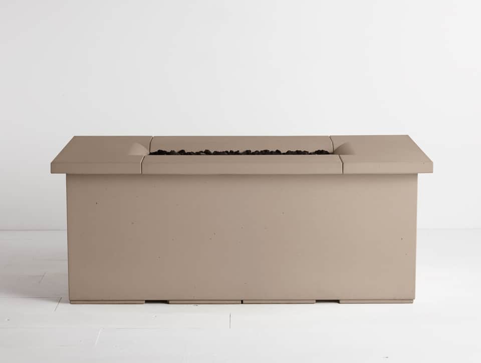 Yellowstone Rectangle Fire Pit - Modern Concrete Firetable