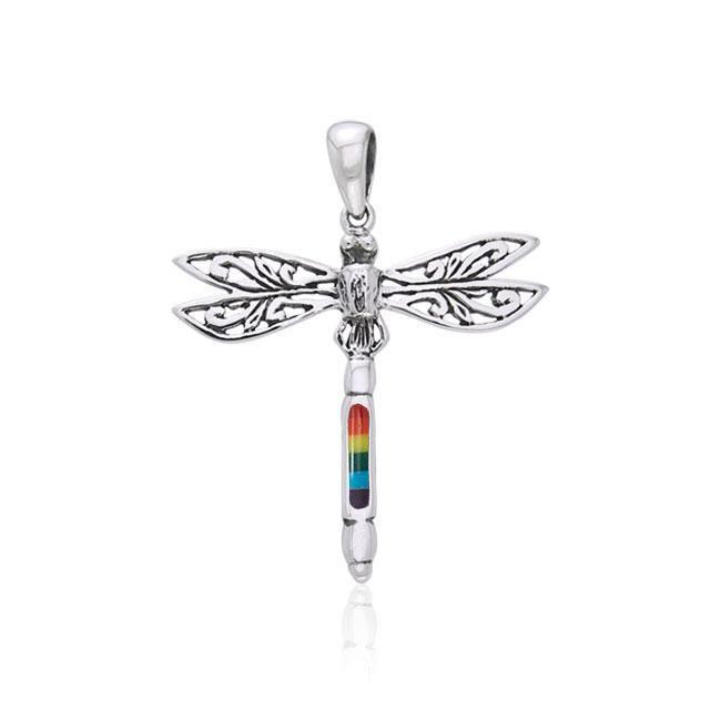 Dragonfly Sterling Silver Pendant TPD735 - Elegant Jewelry Piece