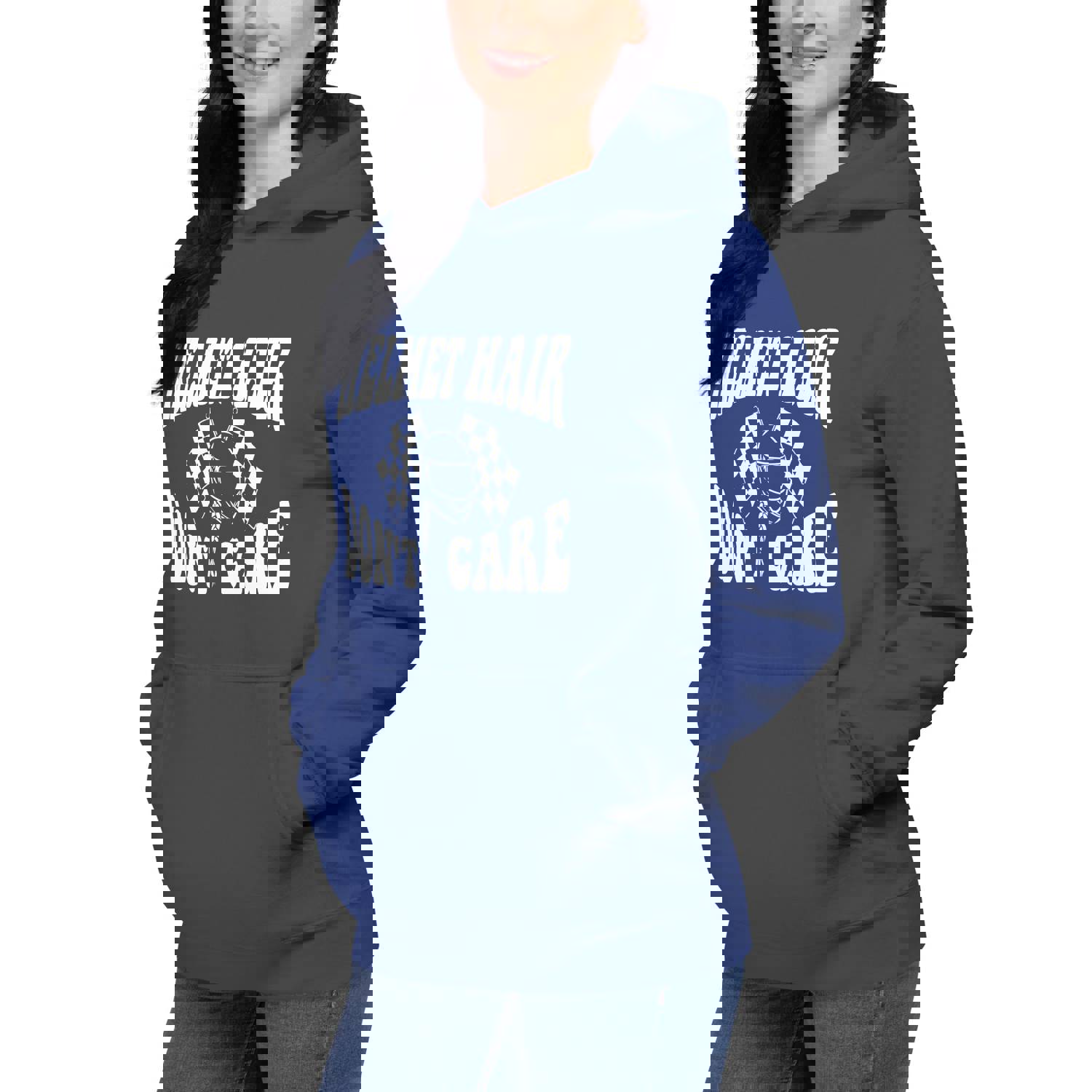 Helmet Hair, Don't Care! Race Car Driver Inspired Hoodie