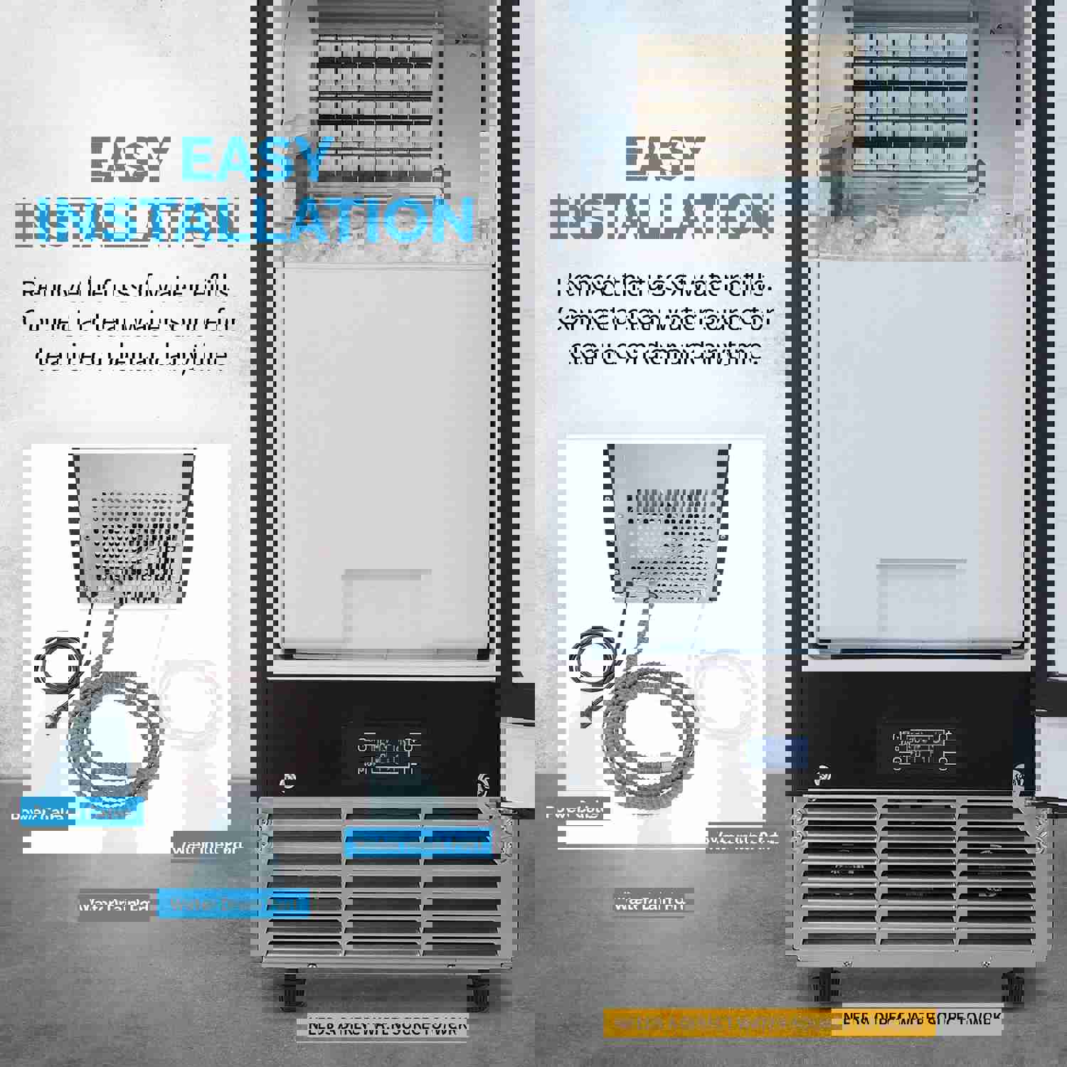 Newair 15” Undercounter 80lb Daily Clear Ice Cube Maker Machine with Self-Cleaning Function