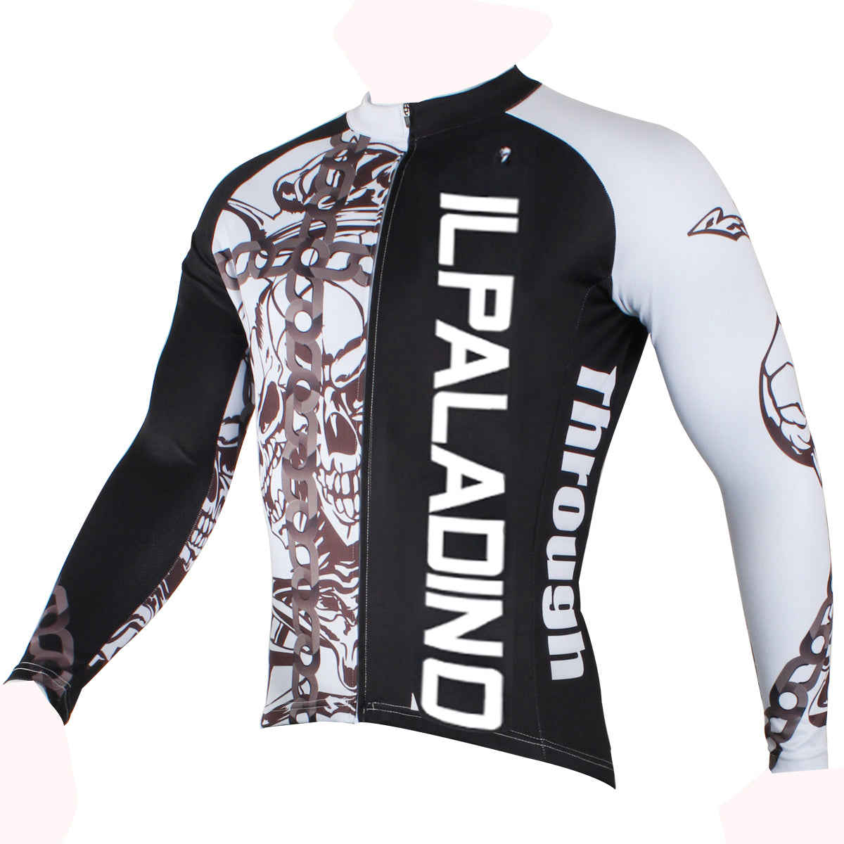 ILPALADINO Chain Skull Mens Summer Cycling Short-sleeve Suit Bike Shirt Sportswear Quick-dry Shirt