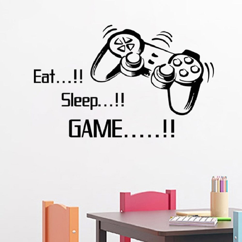 Gamers Life Theme Vinyl Wall Stickers - Removable Decorative Wall Art