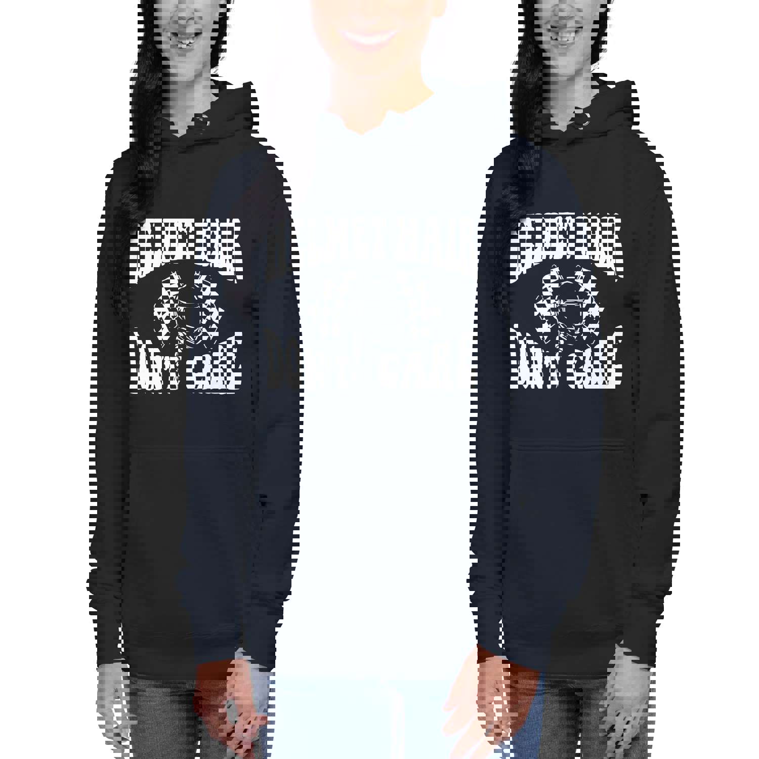 Helmet Hair, Don't Care! Race Car Driver Inspired Hoodie