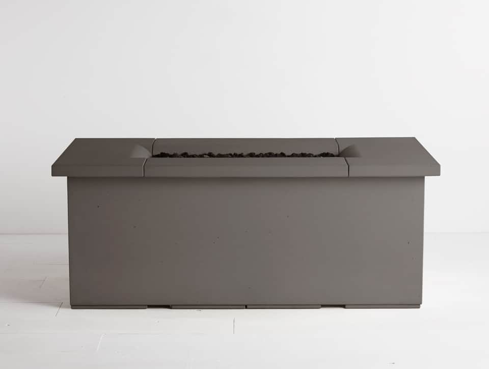 Yellowstone Rectangle Fire Pit - Modern Concrete Firetable