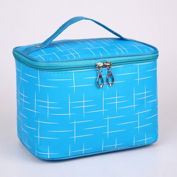 TIZZYDE Quilted Professional Cosmetic Bag - Large Capacity Travel Makeup Storage Box (Model ML1)