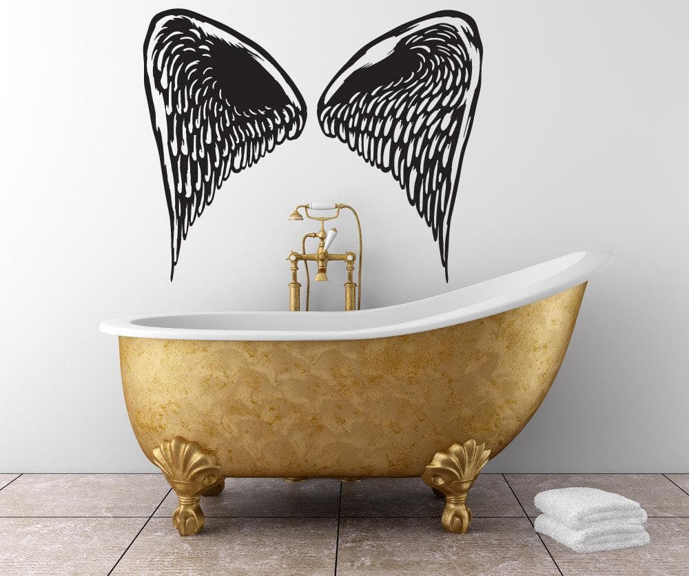 Vinyl Wall Decal Sticker Small Angel Wings #OS_MB1033