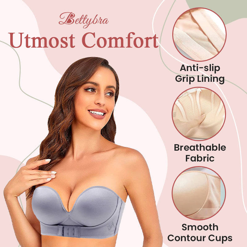 BETTYBRA® Invisible Strapless Super Push Up Bra (BUY ONE GET TWO FREE) - GRAY