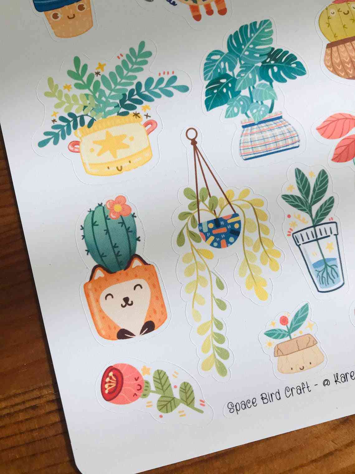 Flower Pot Sticker Sheet - Bullet Journal Stickers