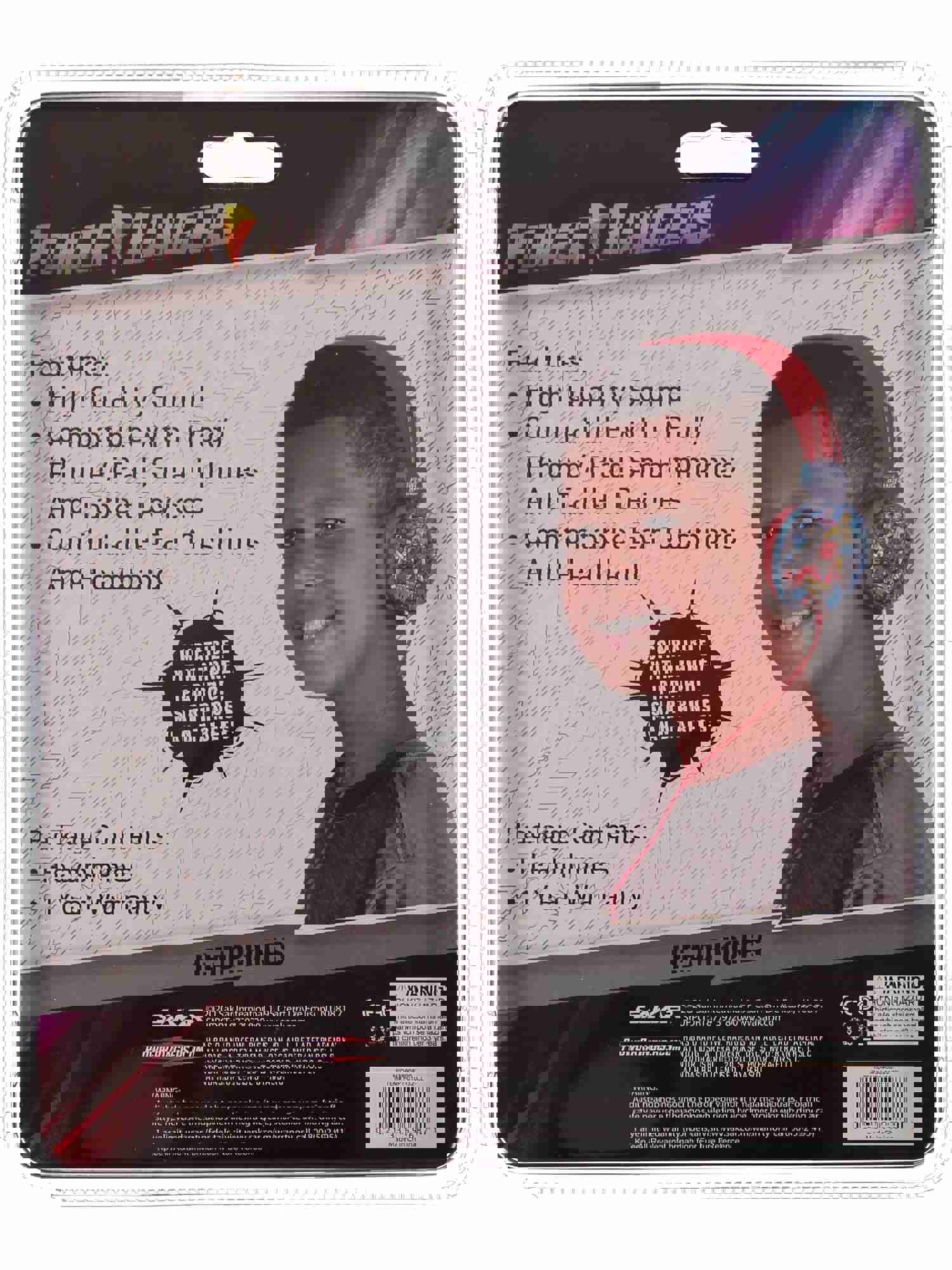 Power Rangers Over The Ear Headphones for Kids