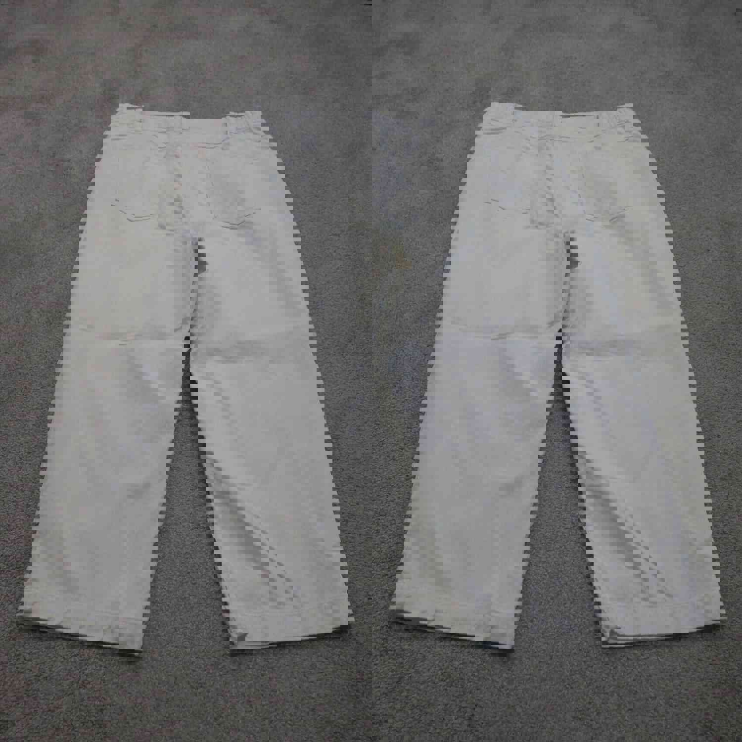 L L Bean Women's White Cropped Straight Leg Jeans Size 20