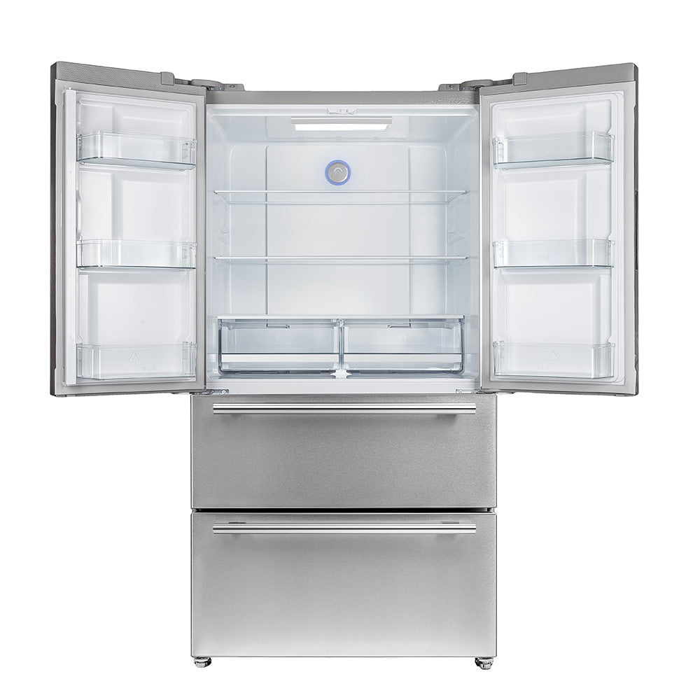 Forno FFRBI1820-36SB 36″ Moena French Door Refrigerator with Ice Maker, 19.2 cu.ft.