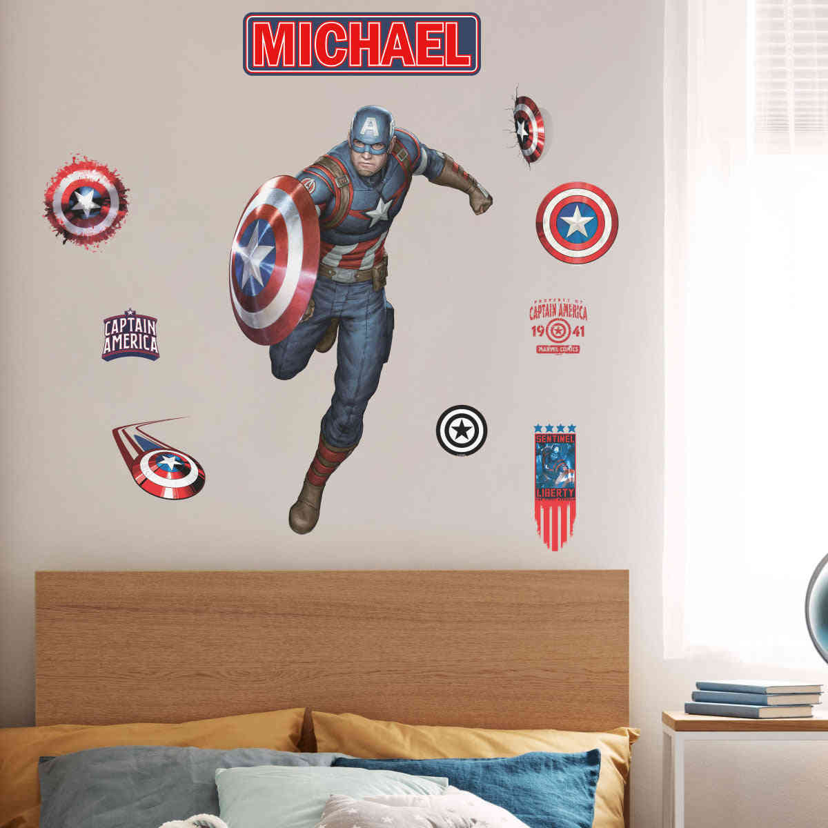 Captain America Interactive Wall Decal