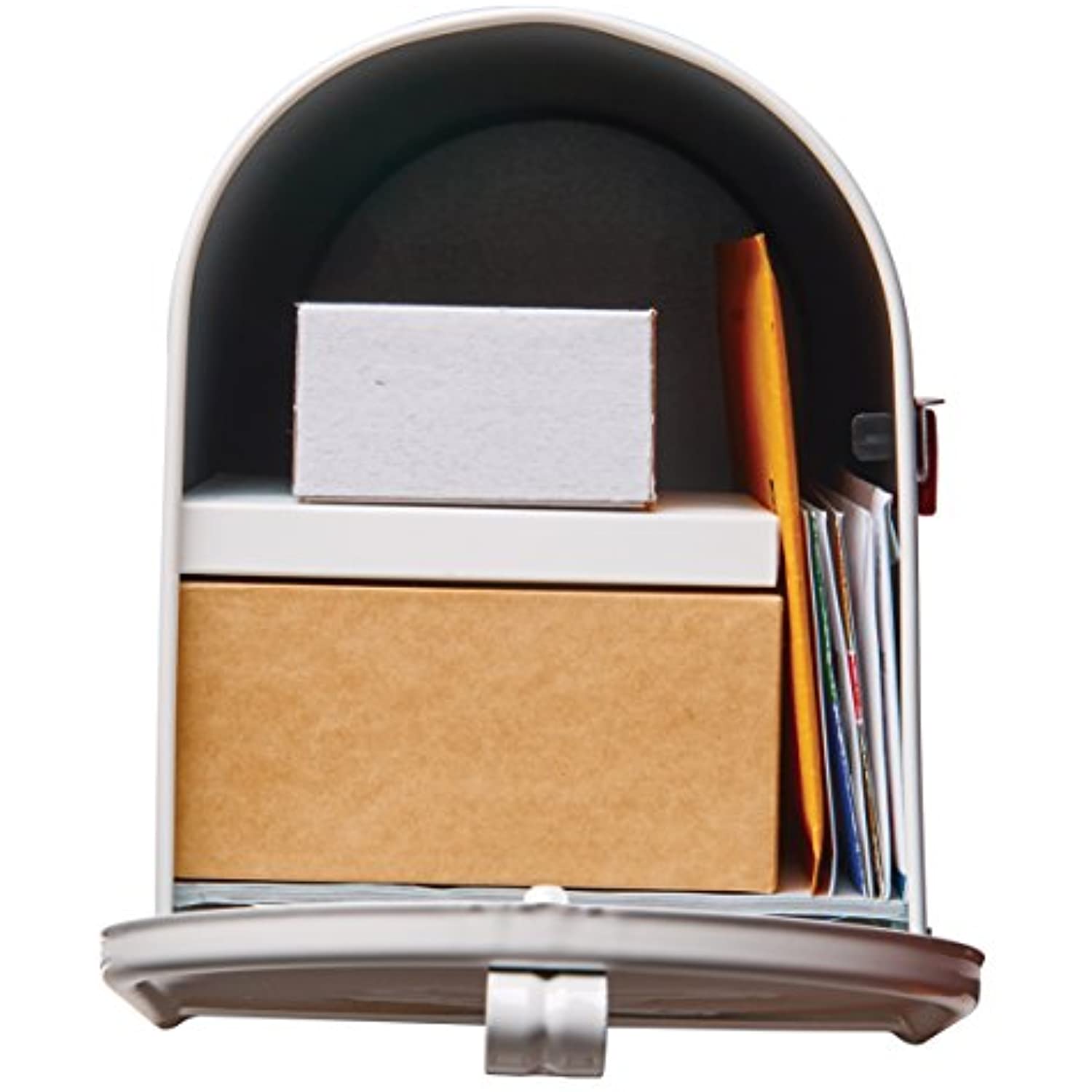 Gibraltar Mailboxes Elite Large Capacity Galvanized Steel White Post-Mount Mailbox