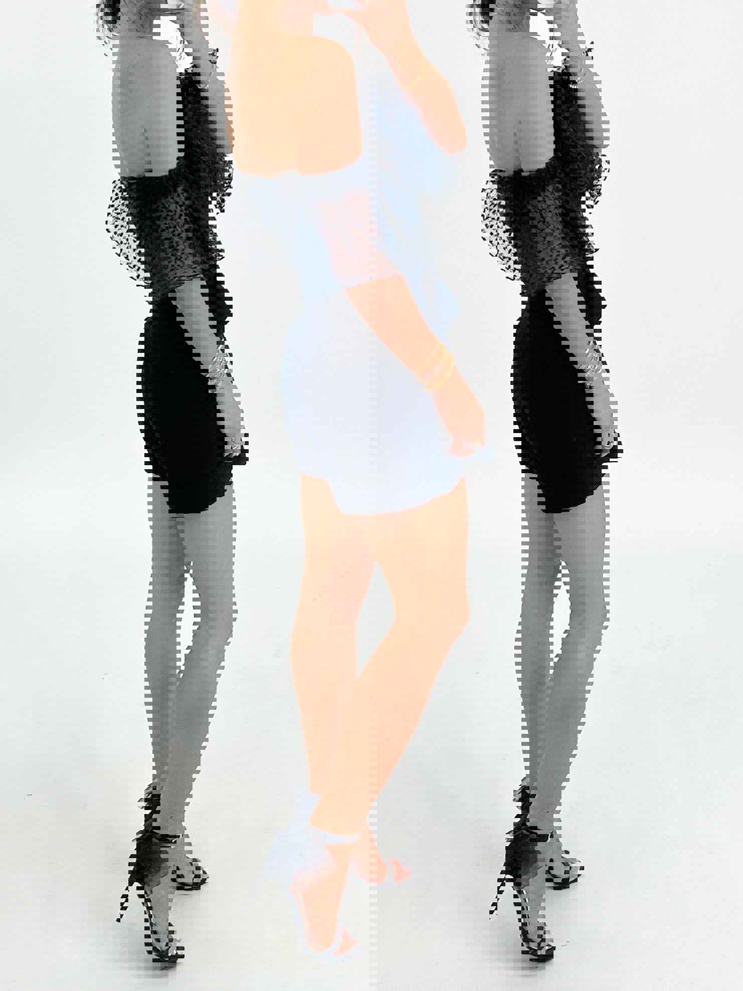 Bradshaw Tulle Bow Heels - Black