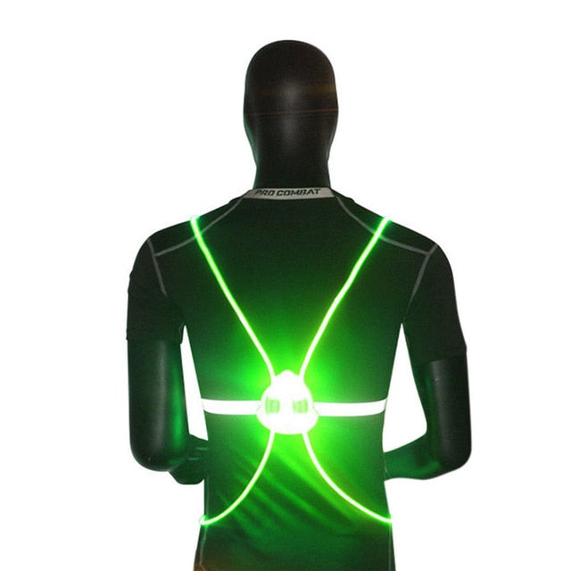 360 Reflective LED Flash Driving Vest - High Visibility Safety Vest for Night Running, Cycling, and Outdoor Activities