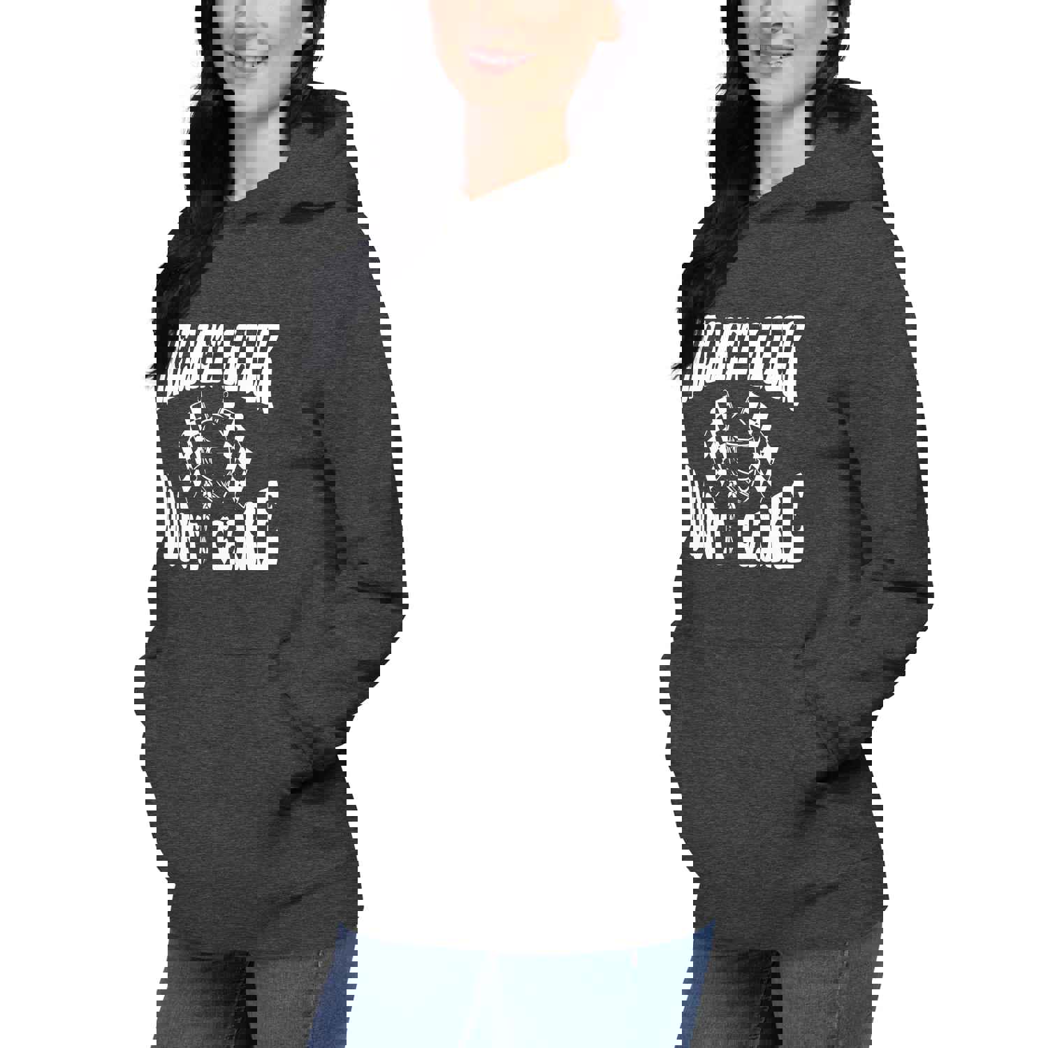 Helmet Hair, Don't Care! Race Car Driver Inspired Hoodie