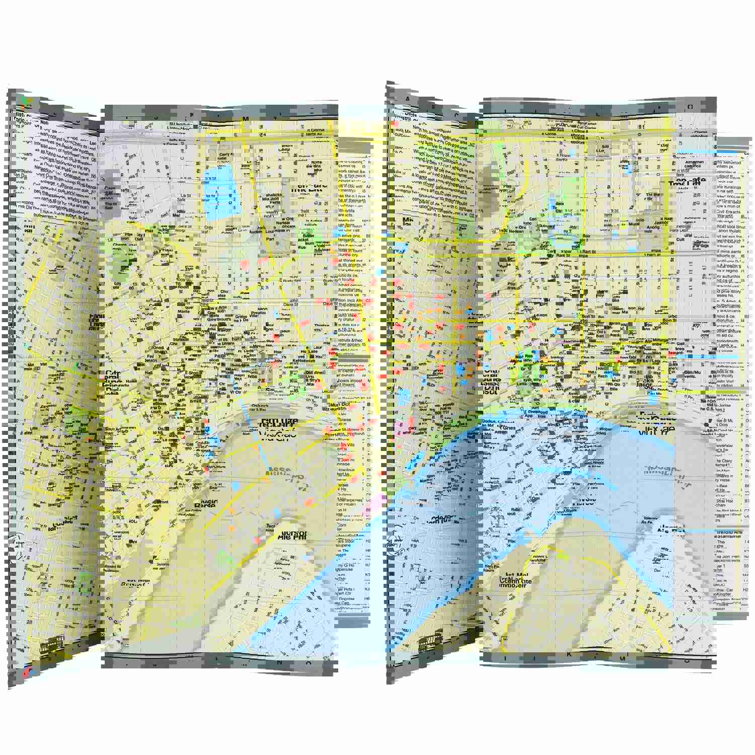 NEW ORLEANS City Travel Map - Foldout Guide for Exploring Historic Sites & Attractions