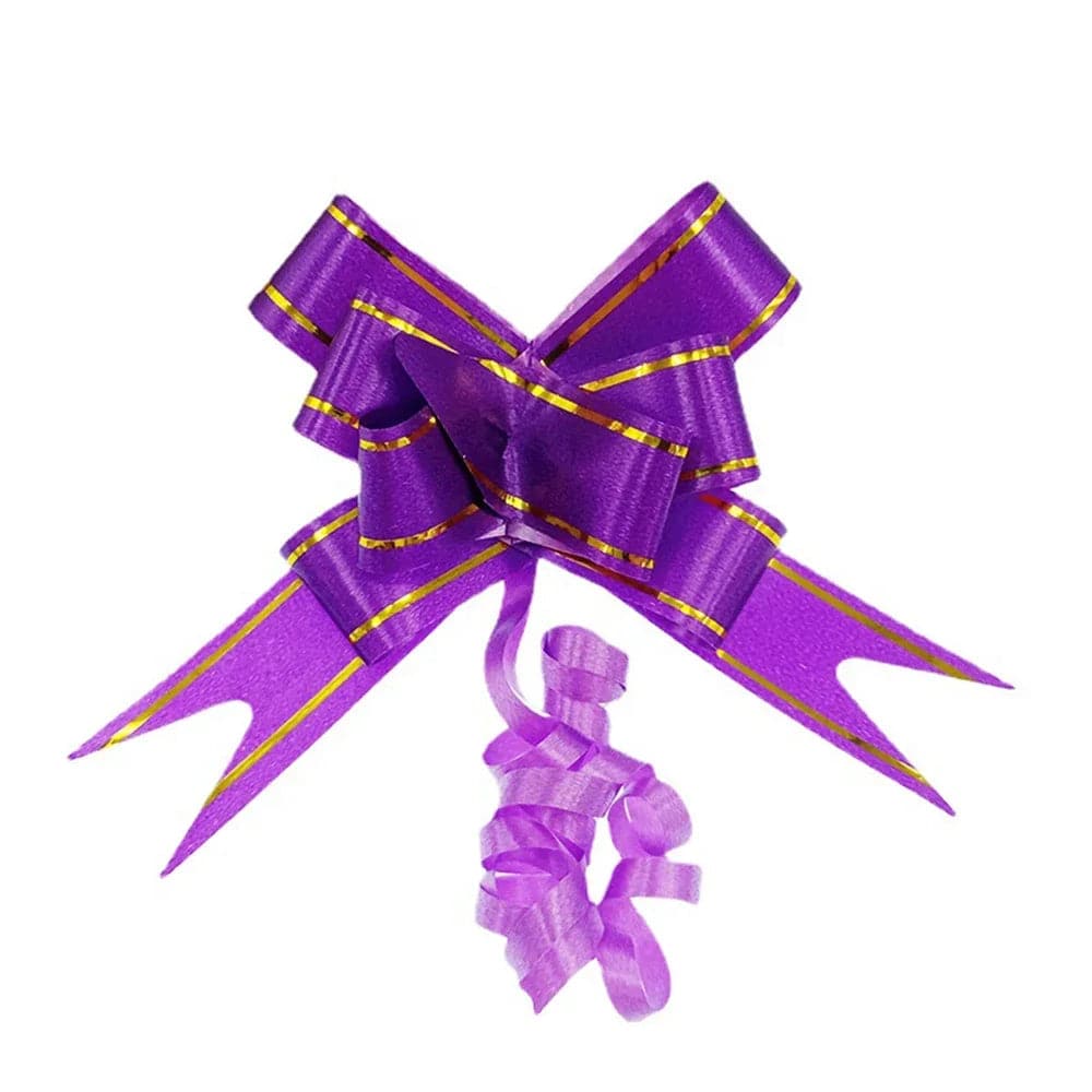 50pcs Colorful Flower Ribbons Pull Bowknots for Christmas, Birthday, Party, Wedding, and Car Decoration