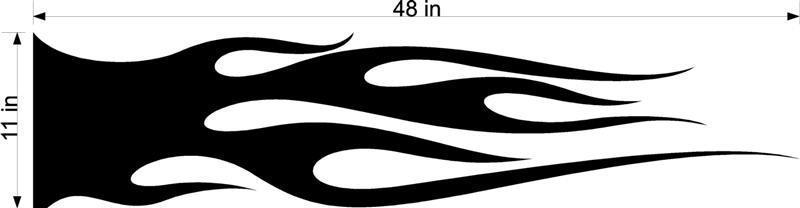 Racing Flames Auto Truck Boat Car Stickers Decals Side Sets EZ198